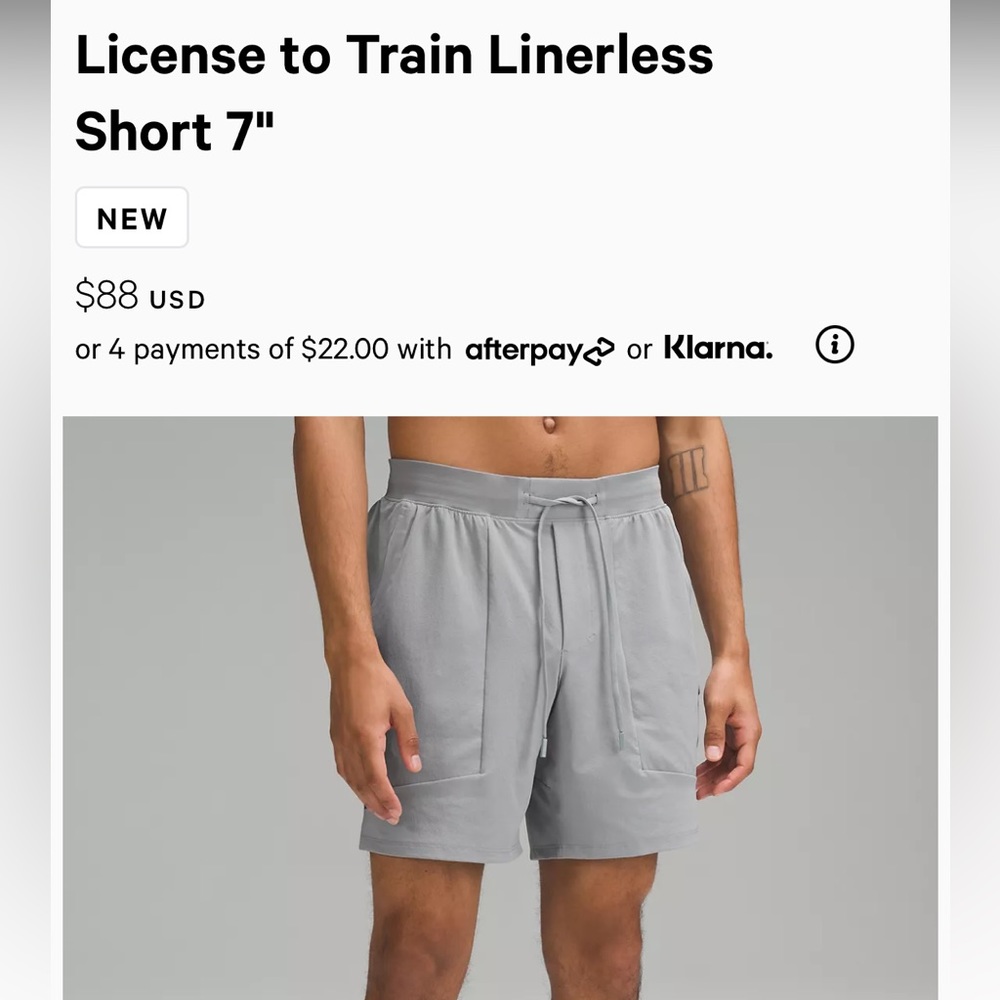 Lululemon License to Train Short 7”